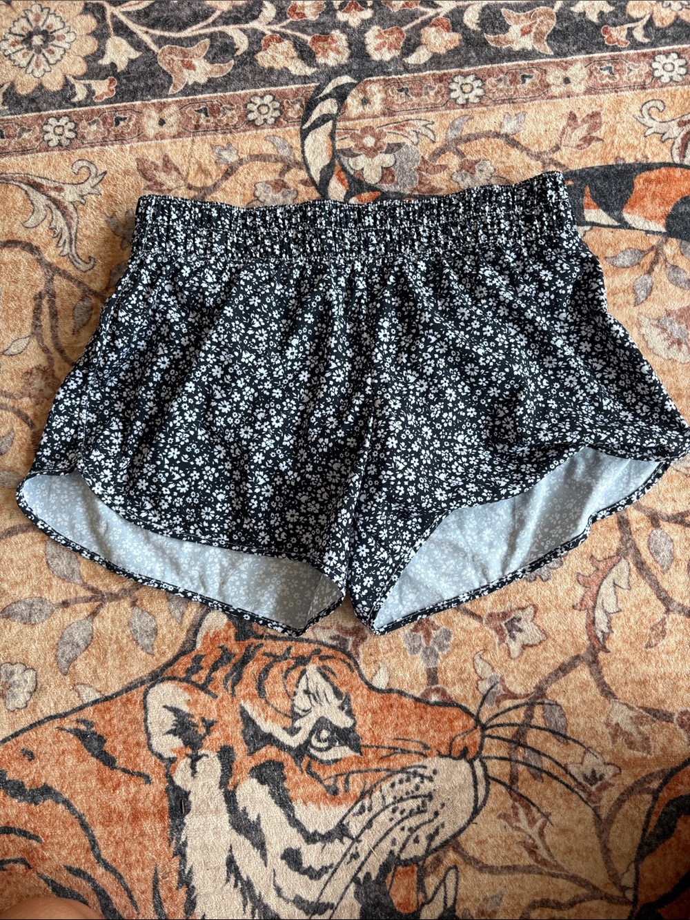 ATHLUX Black & White Floral Lounge Shorts